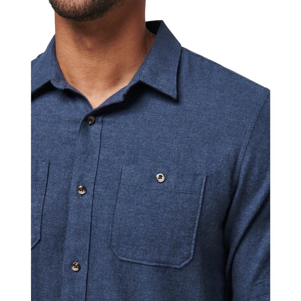 Travis Matthew Cloud Flannel Button-Up Total Ecli… - image 1